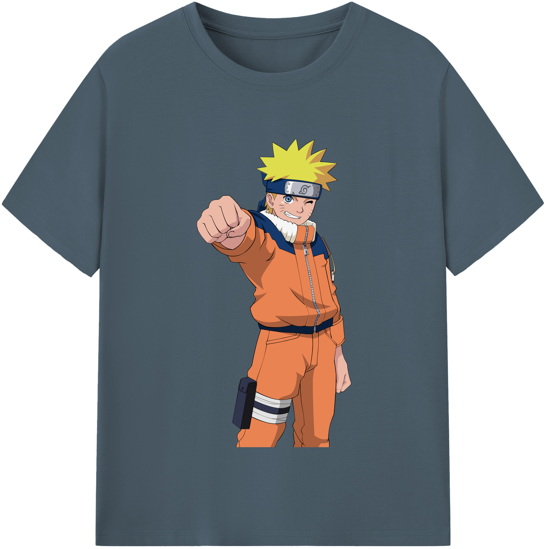 （画像用） NARUTO -ナルト- うずまき ナルト Uzumaki Naruto 綿100％半袖Tシャツ（フロントプリント）